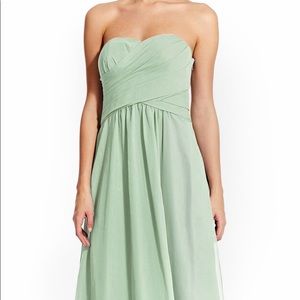 Charlotte Strapless Chiffon Dress - Sage